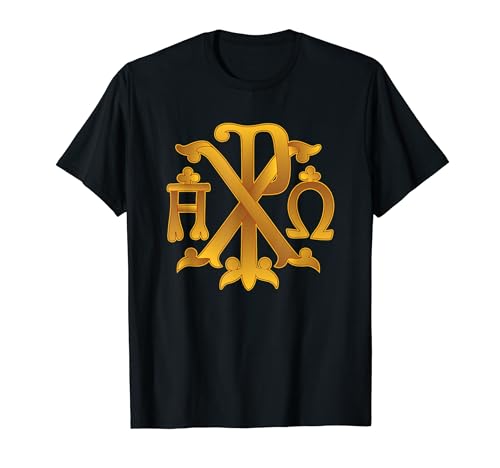 Symbole chrétien Chi-Rho et loméga Alpha T-Shirt