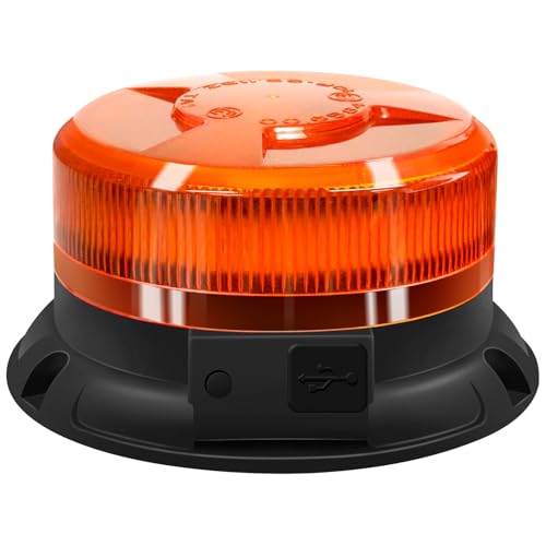 antom Gyrophare LED Sans Fil Rechargeable 12V-24V orange pha
