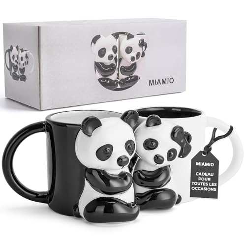 MIAMIO - Tasse en céramique Panda 400 ml Mug 3D Animal pour 