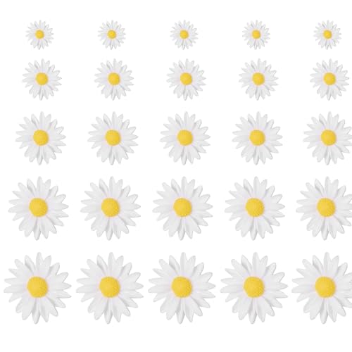 PUCIO 50 Petite Fleur de Marguerites en Résine Mini Décorées