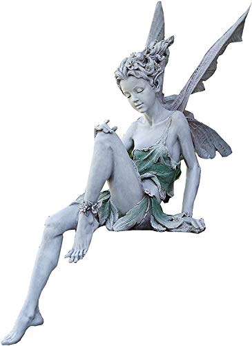 ALEMIN Figurines de Jardin Elfes Assis 22cm Statue dange Fig