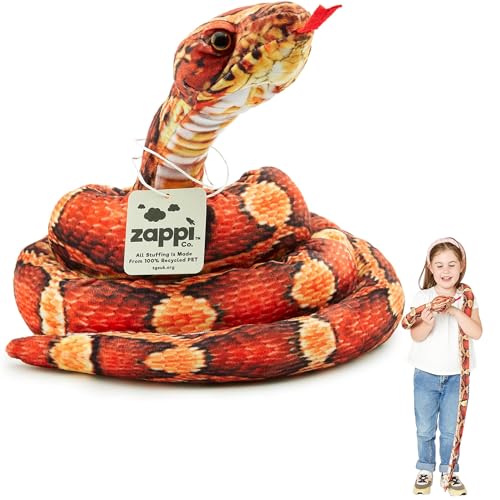 Zappi Co Jouet Serpent en Peluche Doux et Câlin pour Enfants