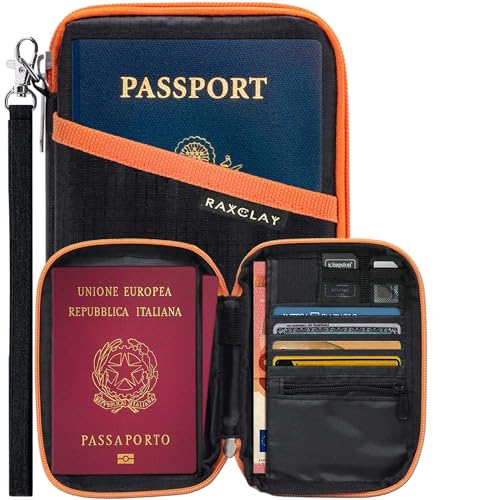 RAXCLAY Porte-Passeport RFID Portefeuille de Voyage, Compact