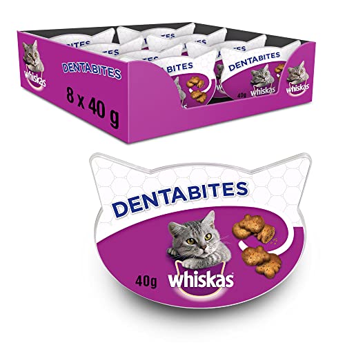 Snacks de dentibites Whiskas pour lhygiène de Chat (Pack 8 x