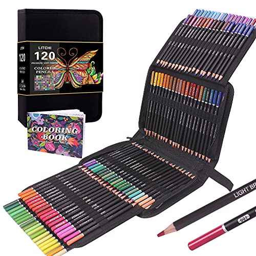 Vozuna 120 crayons de couleur zippés parfaits pour le dessin