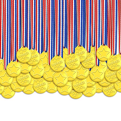 100 Pièces Médailles Enfants, Plastique Medaille Recompense 