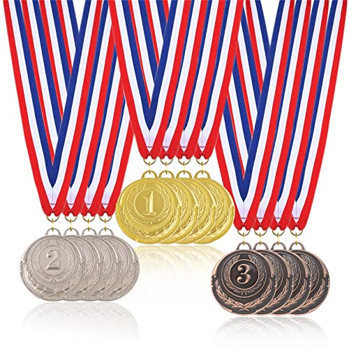 STHGDONA 12 Pièces Médailles Or Argent Bronze Médailles de P