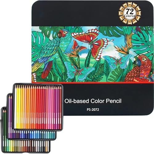 Lot de 72 crayons de couleur de qualité pour adultes, artist
