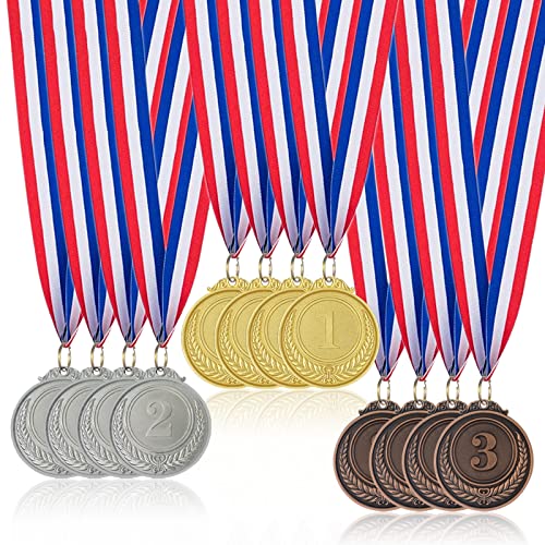 Médailles en Métal, 12 Pièces de Style Olympique Doré Argent