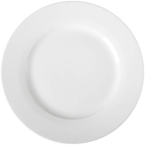 Amazon Basics lot de 6 Assiettes Plates en Porcelaine, 26.67