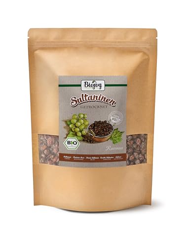 Biojoy Raisins secs Sultanine BIO (1 kg), entières et sans a