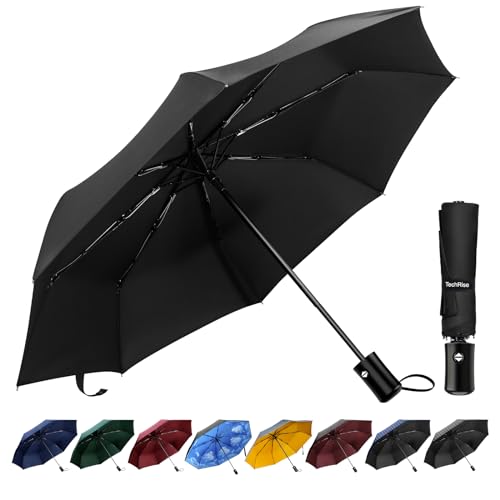 TechRise Parapluie Pliant Automatique, Parapluie Homme Parap