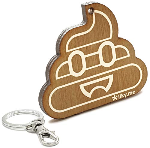 LIKY ® Emoji Pile de Amitié - Porte-clés original en bois gr