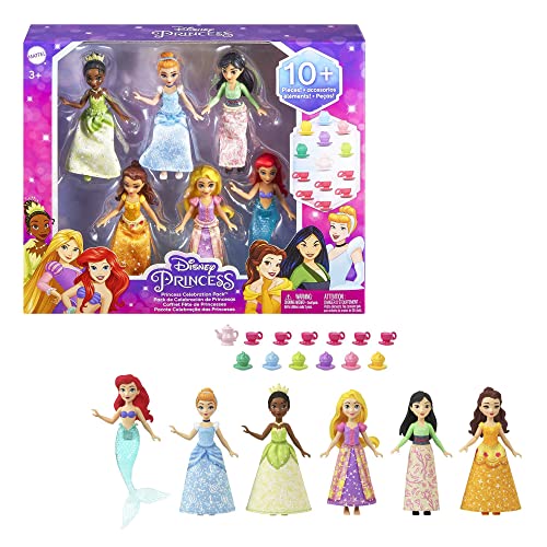Mattel Princesses Disney Coffret 6 mini-poupées articulées a