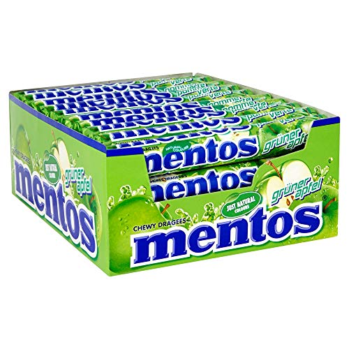 Mentos - Boîte de 40 Rouleaux Pomme Verte à Partager - Bonbo