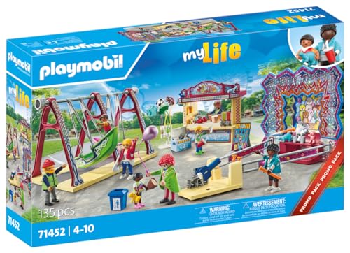 Playmobil 71452 Parc dattraction - My Life - avec 3 Enfants,