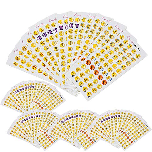60 feuilles Funny Emoji Stickers pour enfants, 3300 Emoji Dé